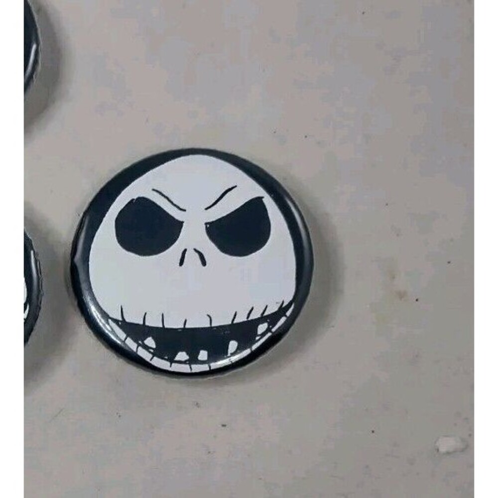 Nightmare Before Christmas Jack Skellington face smile pin